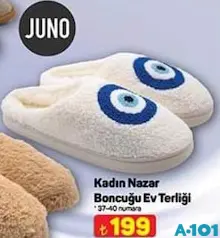 JUNO KADIN NAZAR BONCUĞU EV TERLİĞİ fiyat ve kampanya bilgisi
